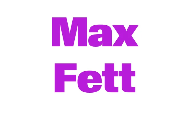 Max Fett specimen from ECAL Typefaces