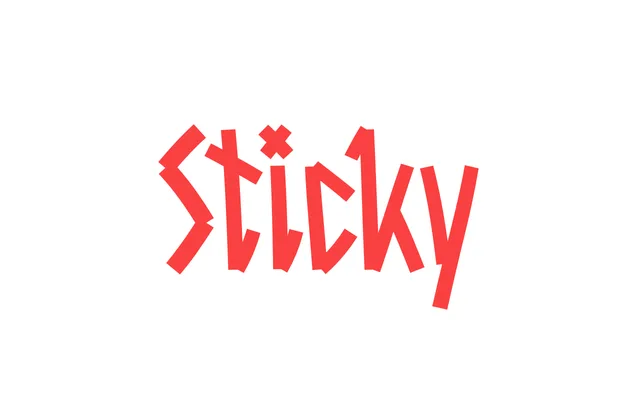 Sticky specimen from ECAL Typefaces