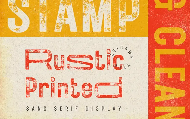 Rustic Printed specimen from Edignwn Type
