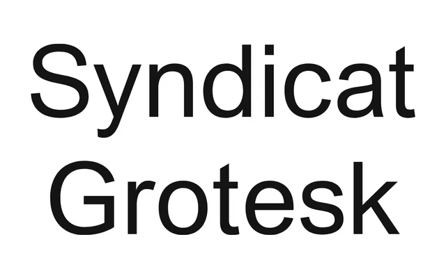 Syndicat Grotesk specimen from Edition Studio