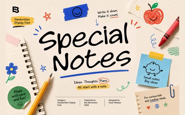 Special Notes specimen from Eko Bimantara