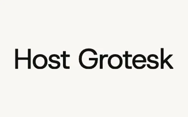 Host Grotesk specimen from Element Type