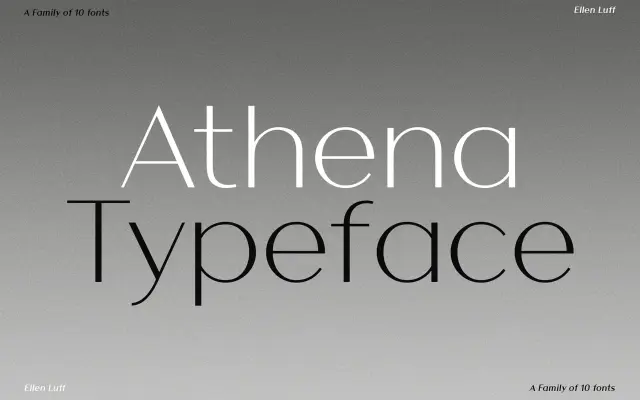 Athena specimen from Ellen Luff Type Foundry