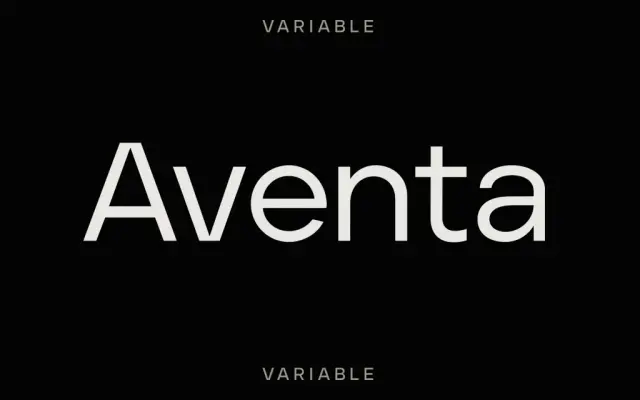Aventa specimen from Ellen Luff Type Foundry