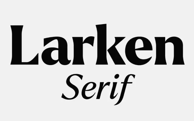 Larken specimen from Ellen Luff Type Foundry