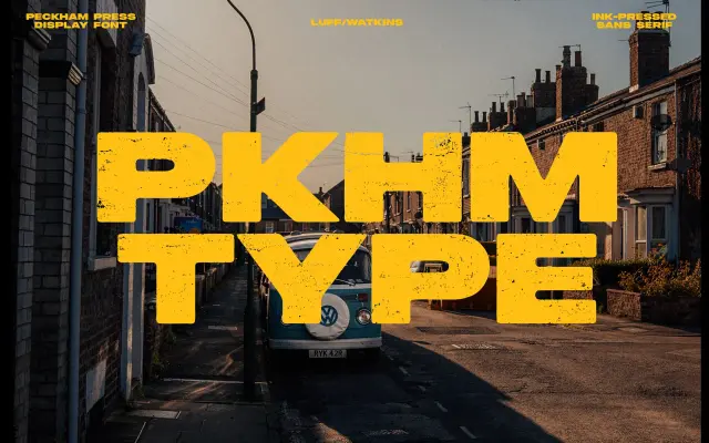 Peckham Press Regular specimen from Ellen Luff Type Foundry