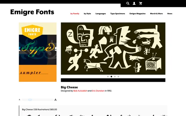 Big Cheese specimen from Emigre