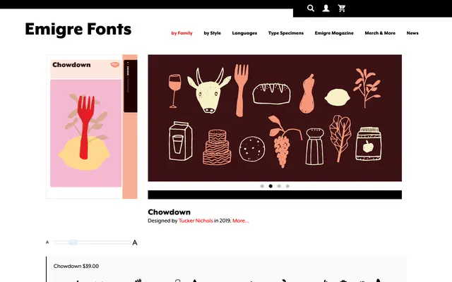 Chowdown specimen from Emigre