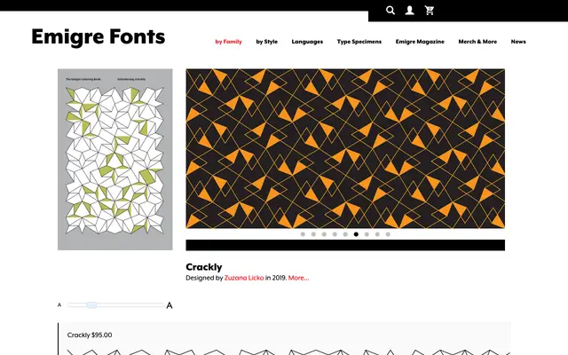 Crackly specimen from Emigre