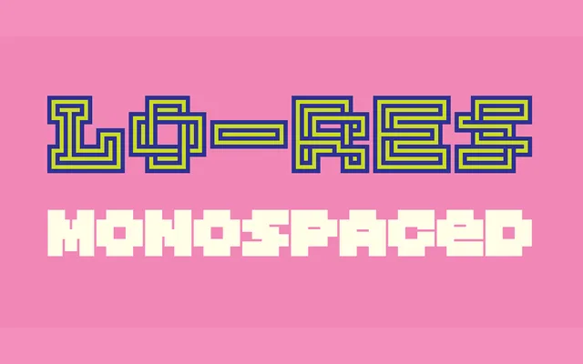 Lo-Res Monospaced specimen from Emigre