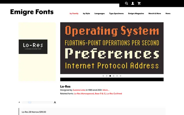 Lo-Res specimen from Emigre