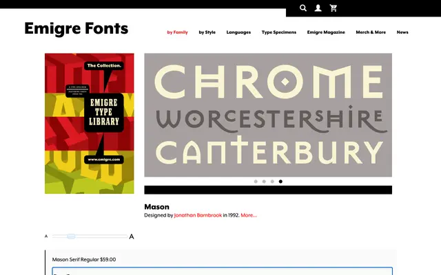 Mason specimen from Emigre
