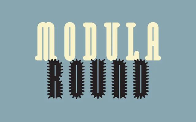 Modula Round & Ribbed specimen from Emigre