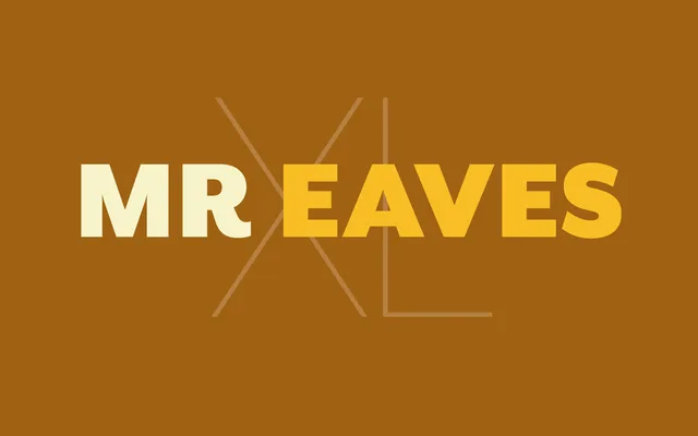 Mr Eaves XL Sans and Modern specimen from Emigre