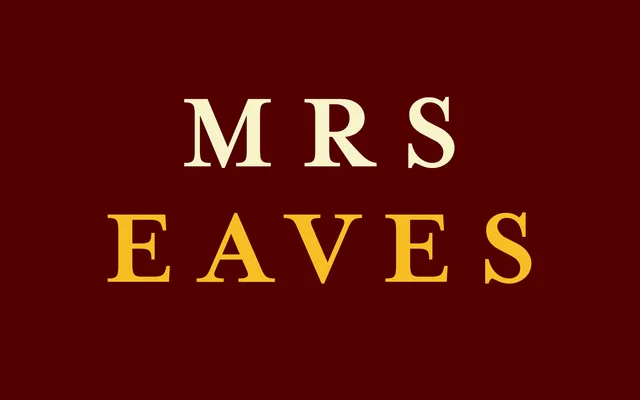 Mrs Eaves specimen from Emigre