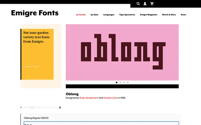 Oblong specimen from Emigre