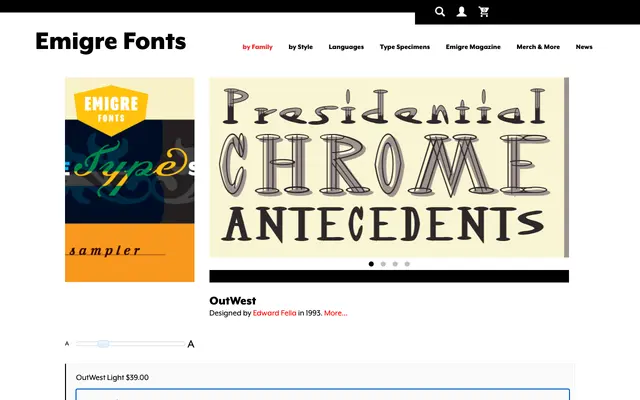 OutWest specimen from Emigre