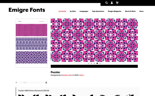 Puzzler specimen from Emigre