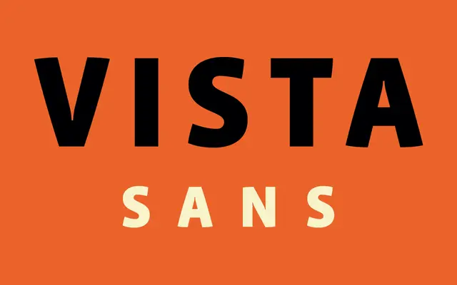 Vista Sans specimen from Emigre
