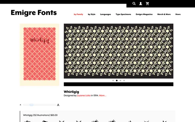 Whirligig specimen from Emigre