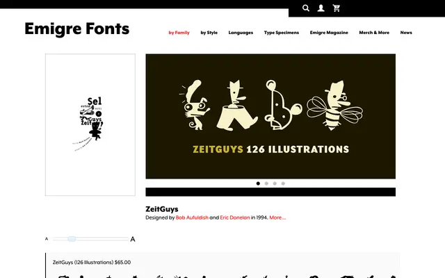 ZeitGuys specimen from Emigre