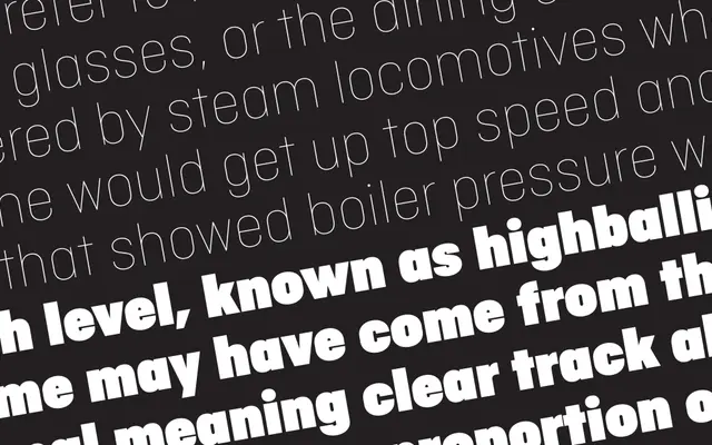 Ciutadella Display specimen from Emtype Foundry