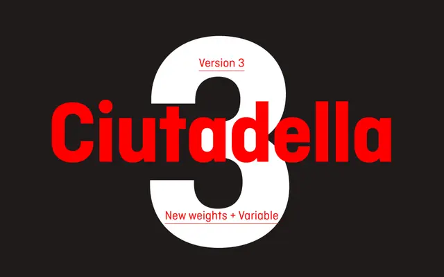 Ciutadella specimen from Emtype Foundry