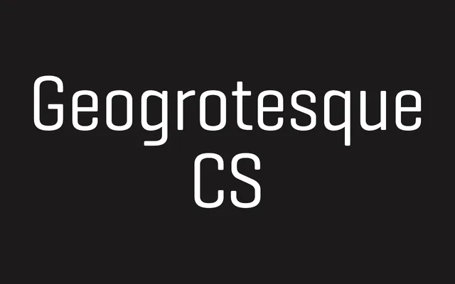 Geogrotesque CS specimen from Emtype Foundry