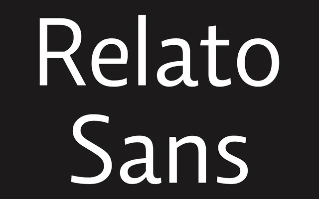 Relato Sans specimen from Emtype Foundry