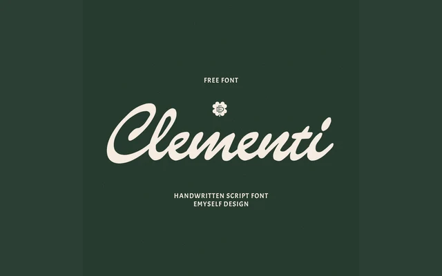 ED Clementi Handwritten Script specimen from Emyself Design