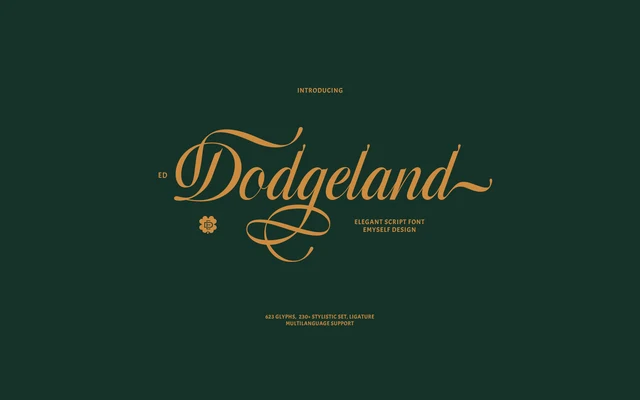 ED Dodgeland Script specimen from Emyself Design