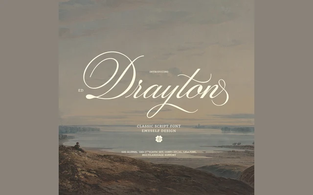 ED Drayton Classic Script specimen from Emyself Design