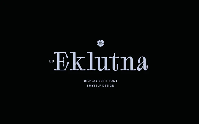 ED Eklutna Display Serif specimen from Emyself Design