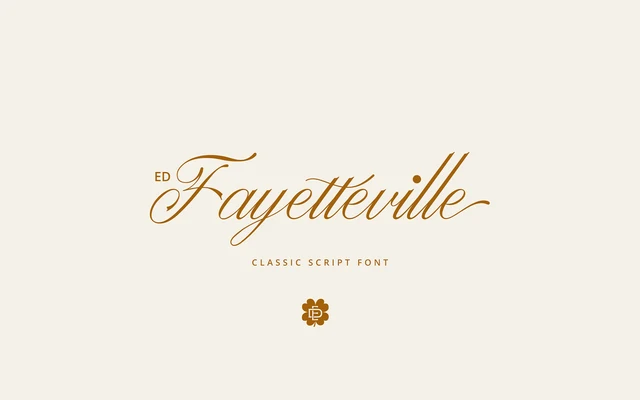 ED Fayetteville Script specimen from Emyself Design
