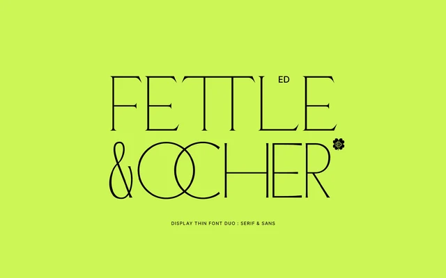 ED Fettle Ocher Display Font Duo specimen from Emyself Design
