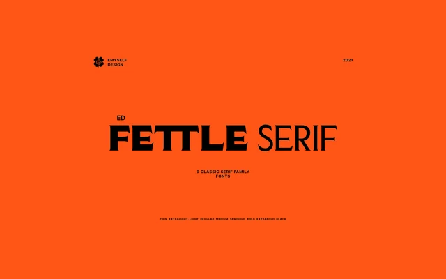 ED Fettle Serif specimen from Emyself Design