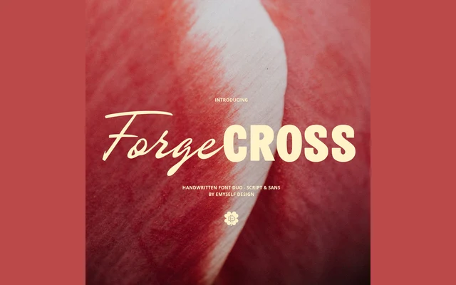 ED Forge Cross Handwritten Font Duo specimen from Emyself Design