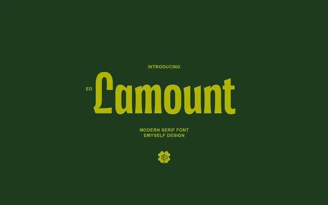 Ed Lamount specimen from Emyself Design