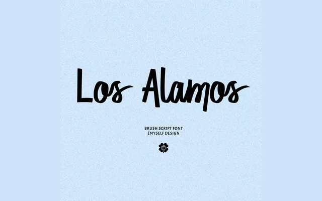 ED Los Alamos Brush Script specimen from Emyself Design