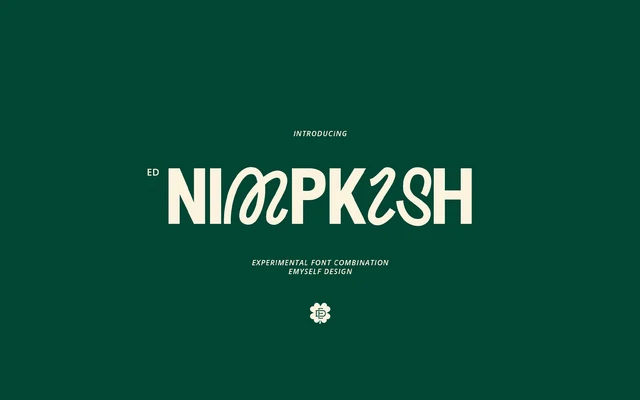 ED Nimpkish Combination Typeface specimen from Emyself Design