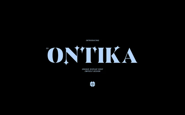 ED Ontika Serif Display specimen from Emyself Design
