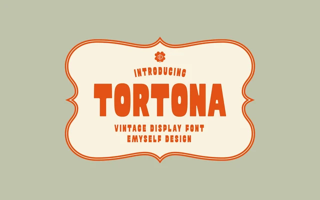 ED Tortona Vintage Font specimen from Emyself Design