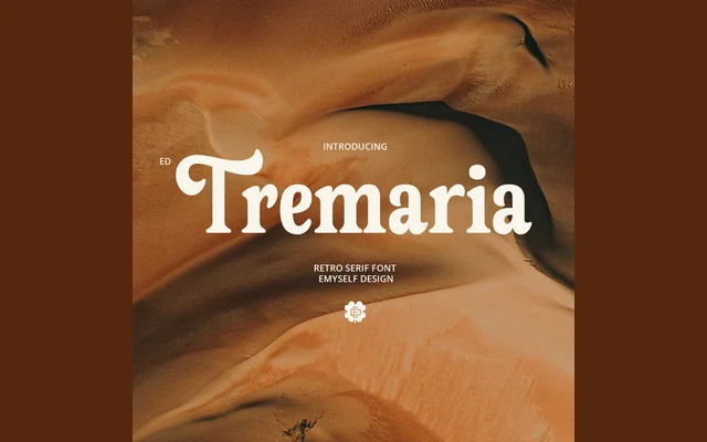 ED Tremaria Retro Serif Font specimen from Emyself Design