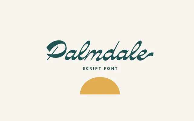 Palmdale Script specimen from Emyself Design