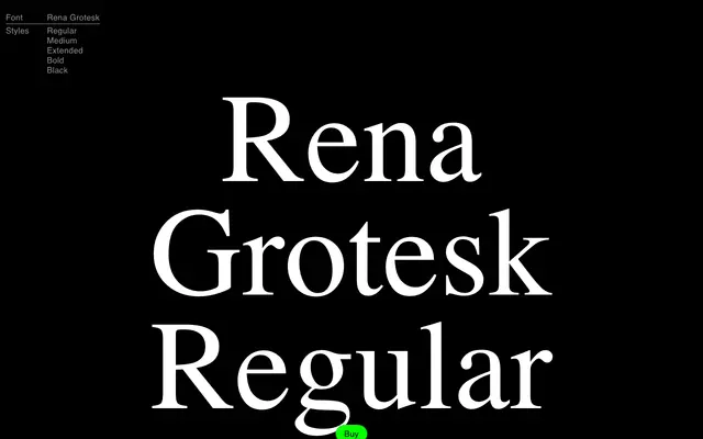 Rena Grotesk specimen from EPI