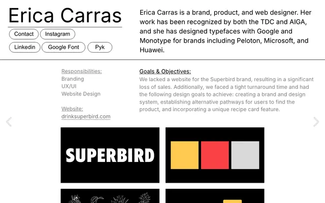 Superbird specimen from Erica Carras