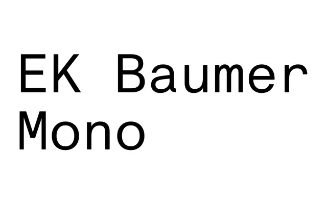 EK Baumer Mono specimen from Erkin Karamemet