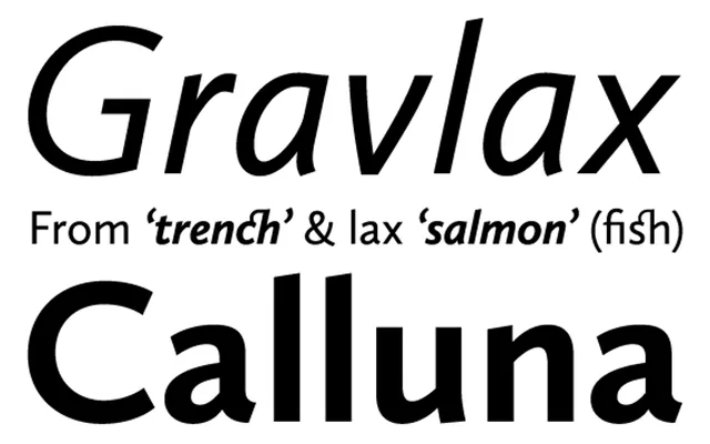Calluna Sans specimen from exljbris