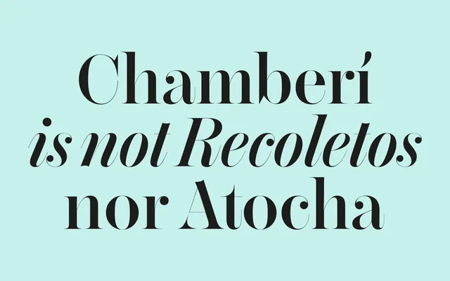 Chamberí specimen from Extra Type