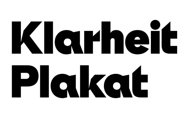 ES Klarheit Plakat specimen from Extraset